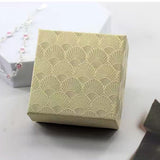 25X Jewelry Gift Boxes Shell Pattern 7.5CM Small GiftBox Empty Jewelry With Foam - Pink - 45-Degree Angle