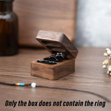 Wooden Ring Jewellery Box High Storage Box with Three Compartments for Rings - 45-Degree Angle