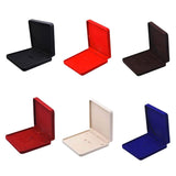 Flannel Jewelry Gift Box Necklace Ring Earring Bracelet Storage Display Case - Coffee - Front View