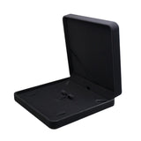 Flannel Jewelry Gift Box Necklace Ring Earring Bracelet Storage Display Case - Coffee - Close-Up Angle