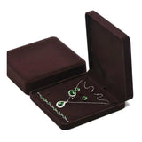 Flannel Jewelry Gift Box Necklace Ring Earring Bracelet Storage Display Case - Wine Red - Extra Image