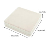 Flannel Jewelry Gift Box Necklace Ring Earring Bracelet Storage Display Case - Wine Red - Side View