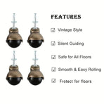 4PCS Office Chair Caster Wheels Furniture Pulley Wear Resistant Rollers Use