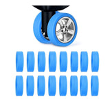 16PCS Silicone Luggage Wheels Cover Caster Shoes Wheel Protector for Luggage - Black - Close-Up Angle
