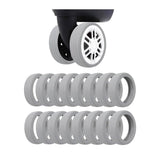 16PCS Silicone Luggage Wheels Cover Caster Shoes Wheel Protector for Luggage - Black - Extra Image