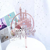 Up to 20pcs Princess Cake Topper Castle Cupcake Party Birthday Supplies Pink - 1pc - Extra Image