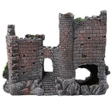 Aquarium Fish Tank Ornament Decor Landscape Ancient Castle Tower Hide Cave Resin - Extra Image