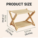 Sisal Double Layer Cat Scratching Board Foldable for Indoor Cats - Side View
