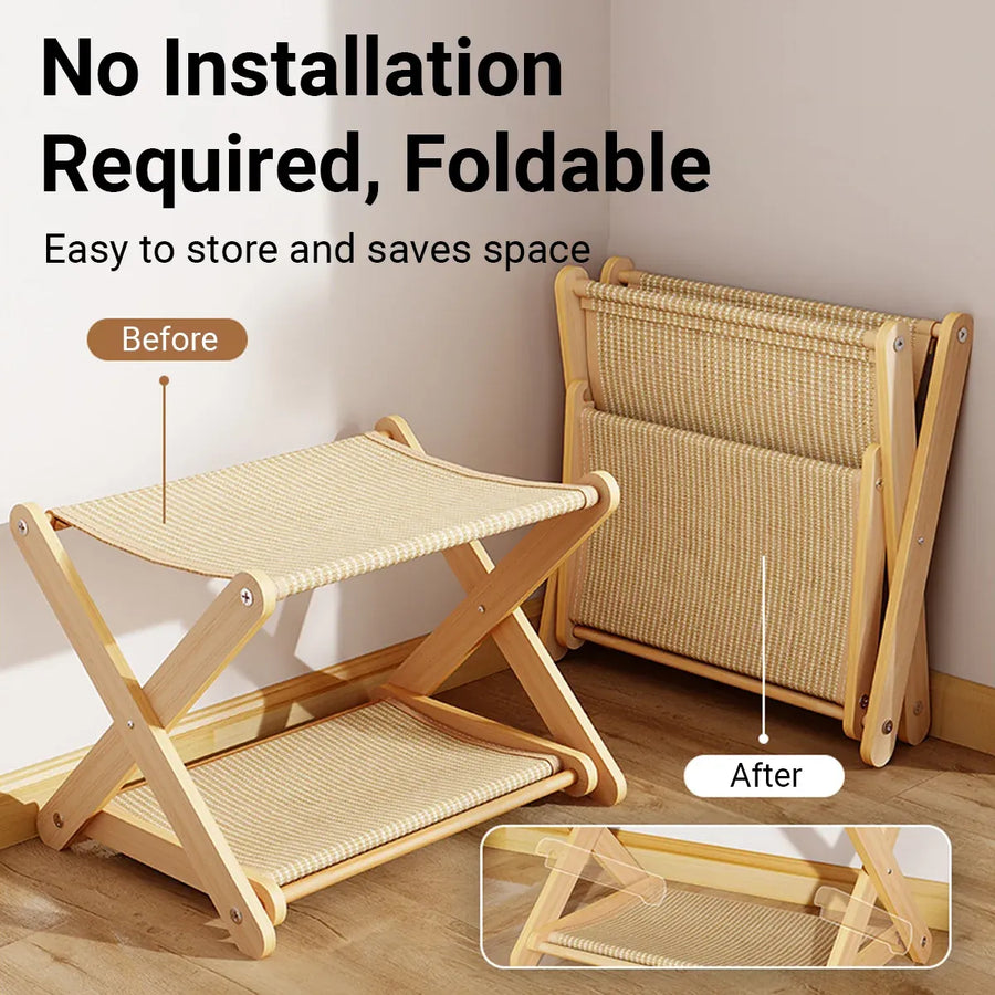 Sisal Double Layer Cat Scratching Board Foldable for Indoor Cats