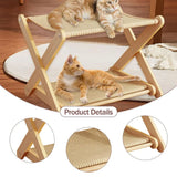 Sisal Double Layer Cat Scratching Board Foldable for Indoor Cats - Close-Up Angle