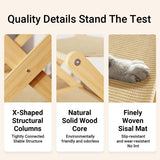 Sisal Double Layer Cat Scratching Board Foldable for Indoor Cats - Low Angle