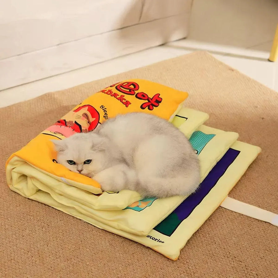 Foldable Cat Sleeping Mat Pet Bed Comfortable Soft Cushion for Cats and Kittens