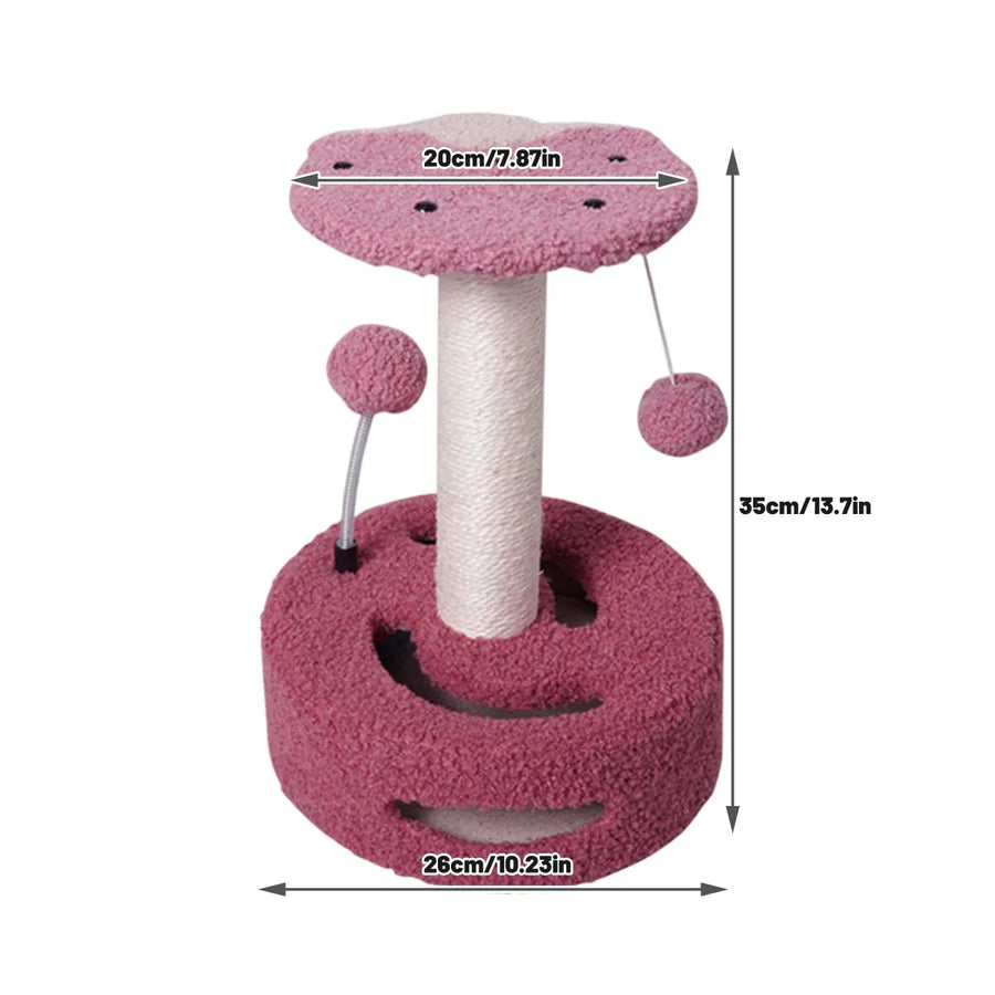 Cat Climbing Toy Small Jump Platform with Claw Scratching Board for Kittens Play - Green