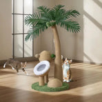 1-Piece Coconut-Style Cat Scratching Post, Green