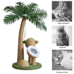 1-Piece Coconut-Style Cat Scratching Post, Green