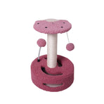 Cat Climbing Toy Small Jump Platform with Claw Scratching Board for Kittens Play - Pink
