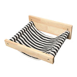 Solid Wood Wall Mounted Cat Hammock Pet Bed for Indoor Cats - Front View