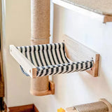 Solid Wood Wall Mounted Cat Hammock Pet Bed for Indoor Cats - Extra Image