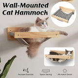 Solid Wood Wall Mounted Cat Hammock Pet Bed for Indoor Cats - Extra Image