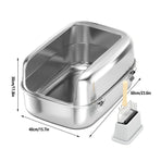 Cat Litter Box Open Design Stainless Steel Large Easy Clean Pet Toilet Tray
