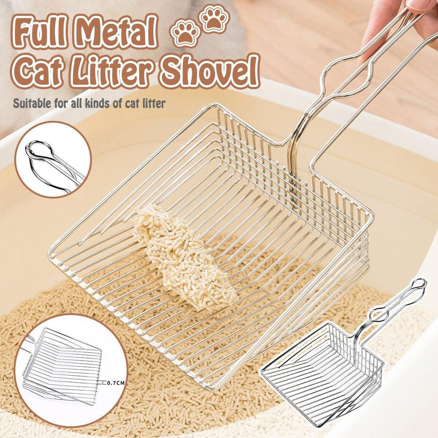 1-Piece Metal Cat Litter Scoop
