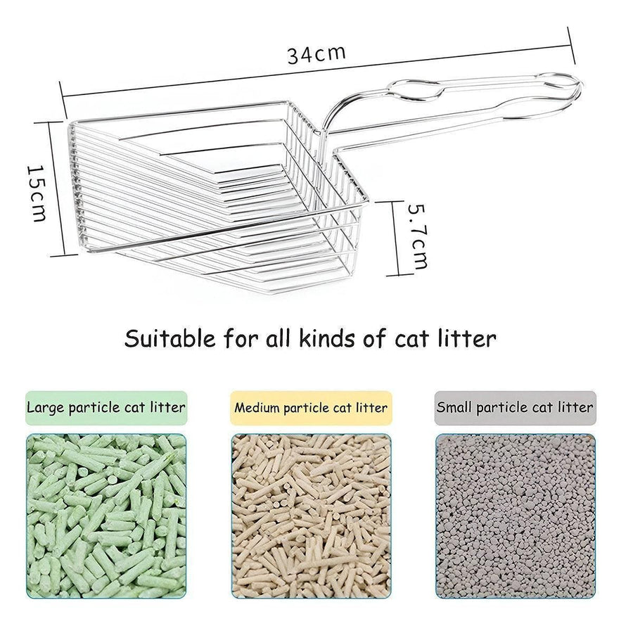 1-Piece Metal Cat Litter Scoop