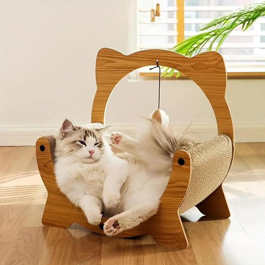 2in1 Cat Nest Scratching Board Claw Sharpening Bed for Cats Pet Furniture