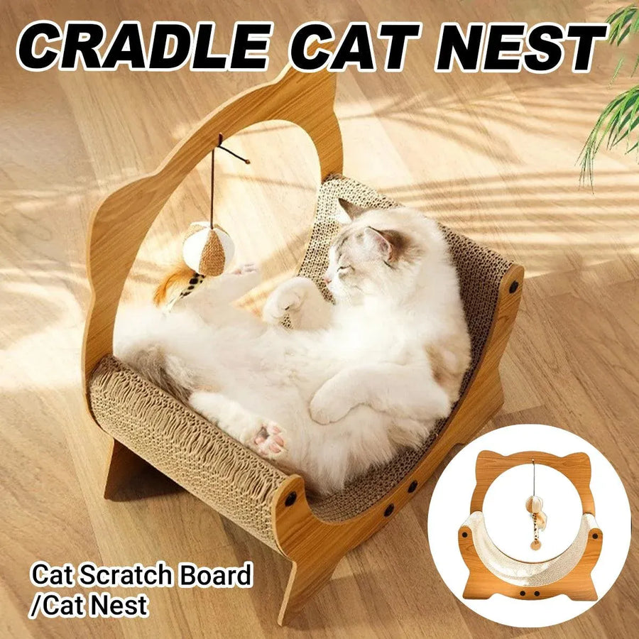 2in1 Cat Nest Scratching Board Claw Sharpening Bed for Cats Pet Furniture