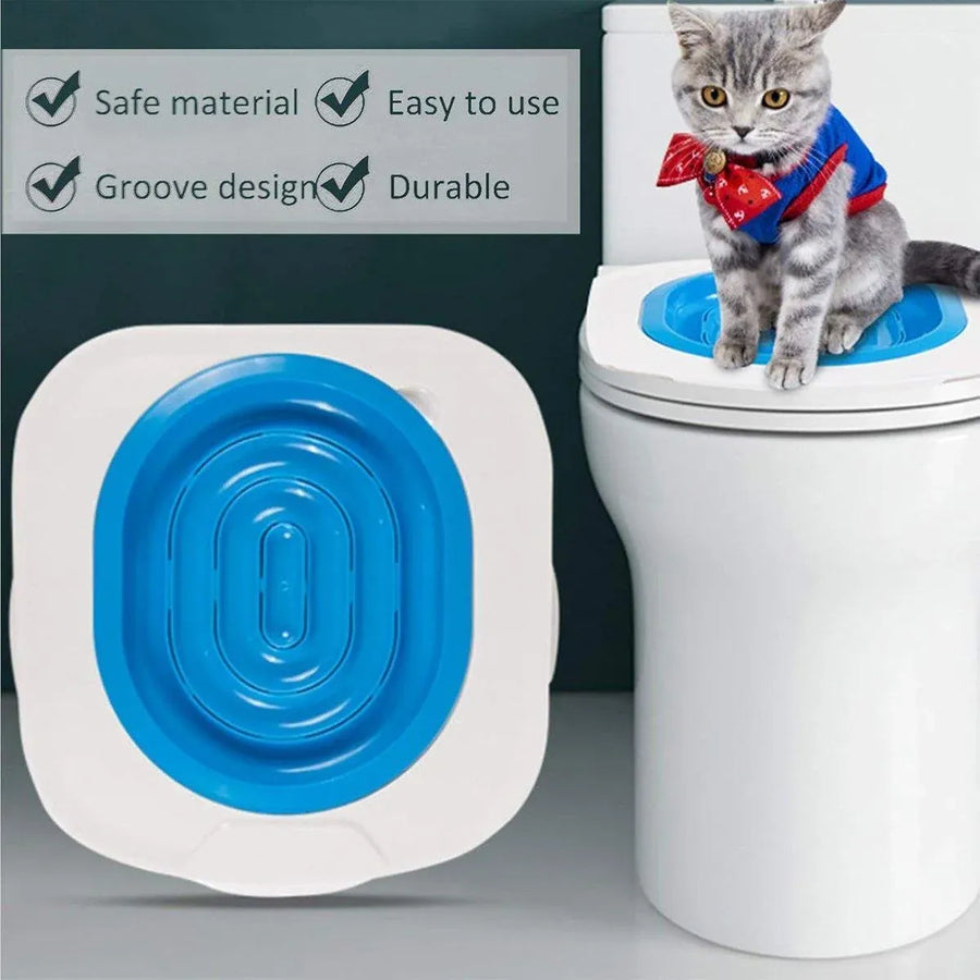 Cat Toilet Seat Trainer Kit Easy Toilet Training System for Cats Kittens