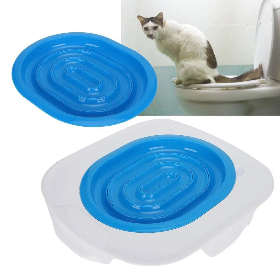 Cat Toilet Seat Trainer Kit Easy Toilet Training System for Cats Kittens