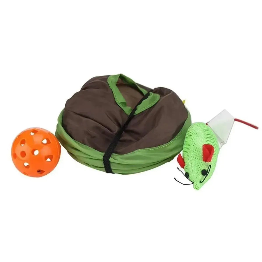 Cat Cave Collapsible Pet Bed Cat Toys Mouse Scratching Play Toy for Cats Kittens