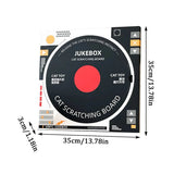 Record Player Cat Scratching Board Corrugated Cardboard Cat Toy - Side View