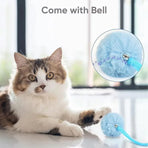 3PCS Suction Cup Cat Toys Pom Ball Cat Toy Spring Cat Interactive Play Set