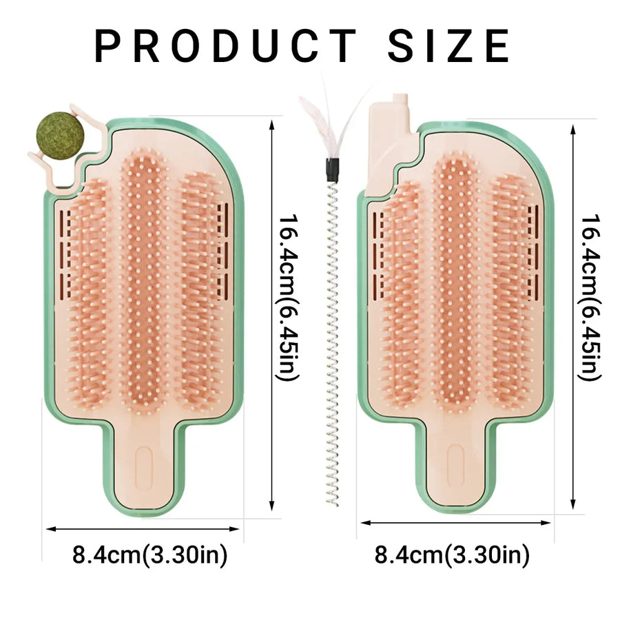 Wall Mounted Scratcher Cat Fur Rubbing Toy Scratching Post Pet Wall Scratcher - Catnip Type
