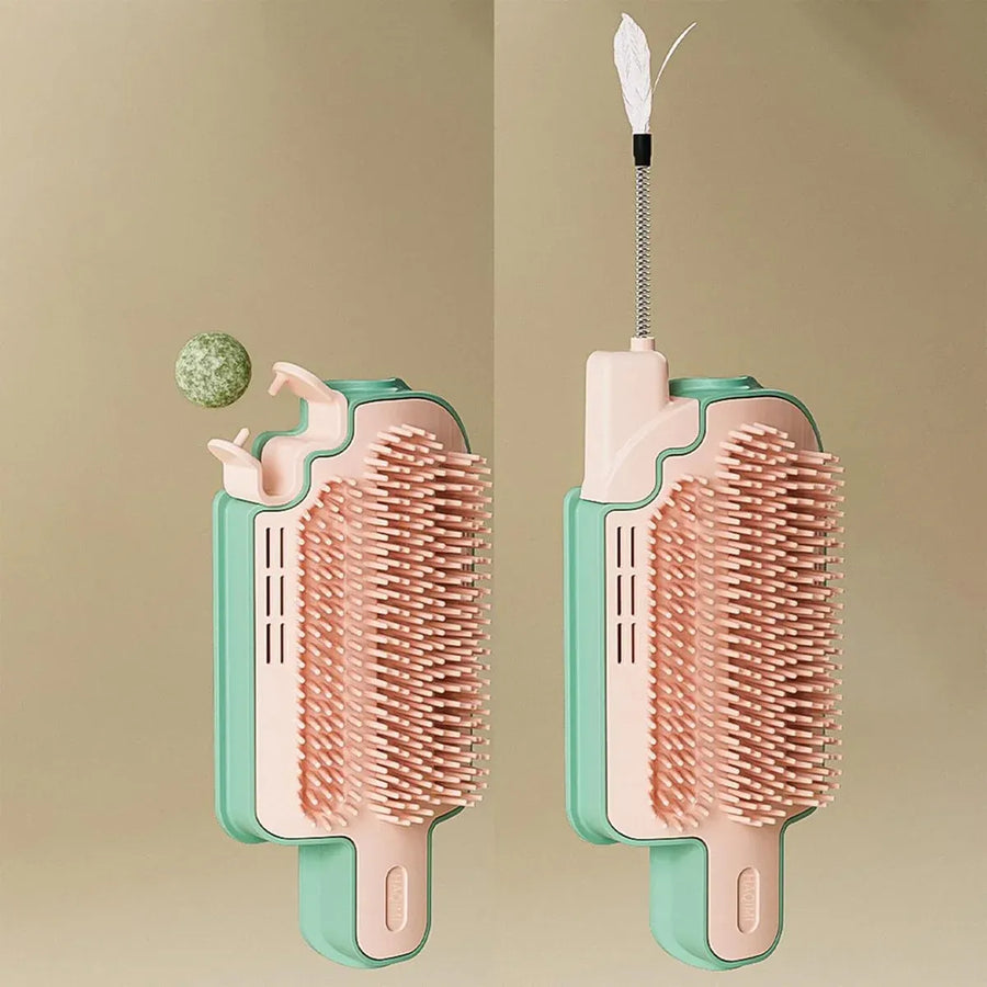 Wall Mounted Scratcher Cat Fur Rubbing Toy Scratching Post Pet Wall Scratcher - Catnip Type