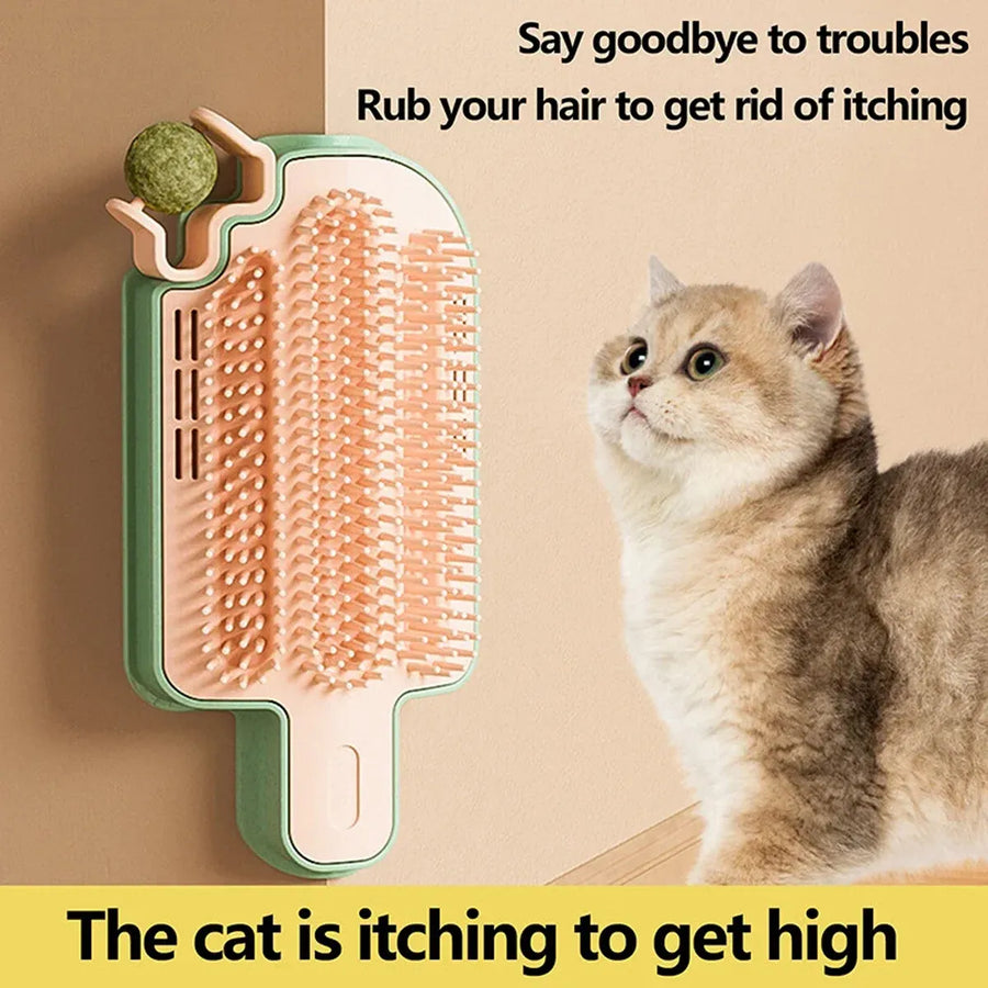 Wall Mounted Scratcher Cat Fur Rubbing Toy Scratching Post Pet Wall Scratcher - Catnip Type
