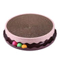 Cat Scratcher Turntable Toy Large Round Corrugated Board Nest Scratch Resistant - Pink