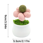 Catnip Ball Cat Chew Toy Cute Flower Pot Shaped Interactive Play Teeth Cleaning - Yellow