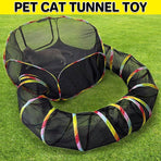 Collapsible Cat Tunnel Interactive Drill Bucket Fun Pet Toy for Cats Indoor Play