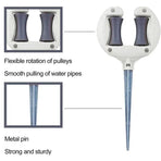 2pcs Garden Hose Stand Ground Insert Outdoor Watering Pipe Holder Positioning