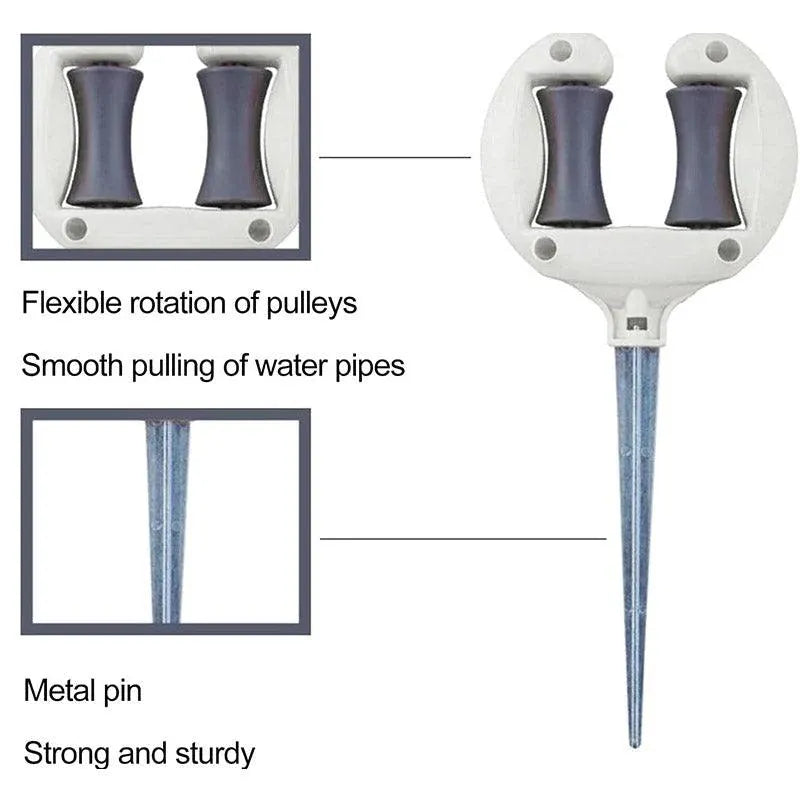 2pcs Garden Hose Stand Ground Insert Outdoor Watering Pipe Holder Positioning