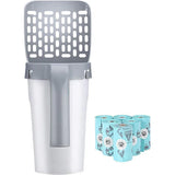Cat Litter Scoop Integrated Detachable Shovel Holder Poop Pet Sifter Cleaning - 1 Cat Litter Shovel and 1 Roll Bags - Extra Image