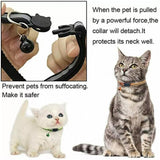 Reflective Cat Collar with Breakaway Buckle and Bell Adjustable for Small Pet Use - Rose Red - 45-Degree Angle