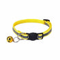 Reflective Cat Collar with Breakaway Buckle and Bell Adjustable for Small Pet Use - Yellow