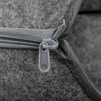 Felt Cat Tunnel Bed Round Donut Cave Nest for Kittens and Small Pets 60x30cm - Light Grey