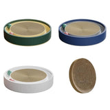 Cat Scratcher Lounge Bed Toy 40cm Round Foldable Cardboard Pad with Ball Track - Replacement Pad - Side View
