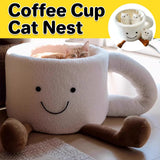 Cat Bed Coffee Cup Shape Cartoon Pet Bed Soft Nest Small Pets Sleeping Indoor - Extra Image