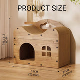2 in 1 Cat Bed Cat Scratcher Cat House Kitten Sleeping Bed Pet Furniture Cat - Side View