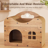 2 in 1 Cat Bed Cat Scratcher Cat House Kitten Sleeping Bed Pet Furniture Cat - 45-Degree Angle