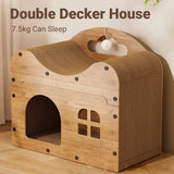 2 in 1 Cat Bed Cat Scratcher Cat House Kitten Sleeping Bed Pet Furniture Cat - Extra Image